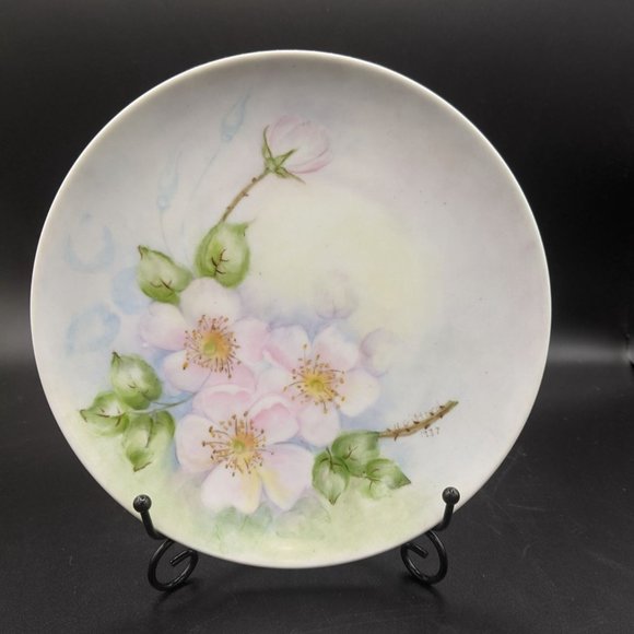 Wild Rose 8in Plate Signed H Gifford 1977 Hutschreuther Germany Hand Painted - Picture 11 of 11
